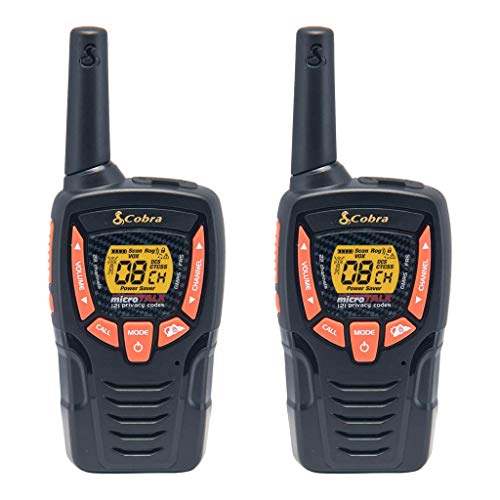 Cobra CXT385 Walkie Talkies 23-Mile Two-Way Radios (Pair) AA Batteries included/RECHARGABLE, 22 MILE WALKTALK