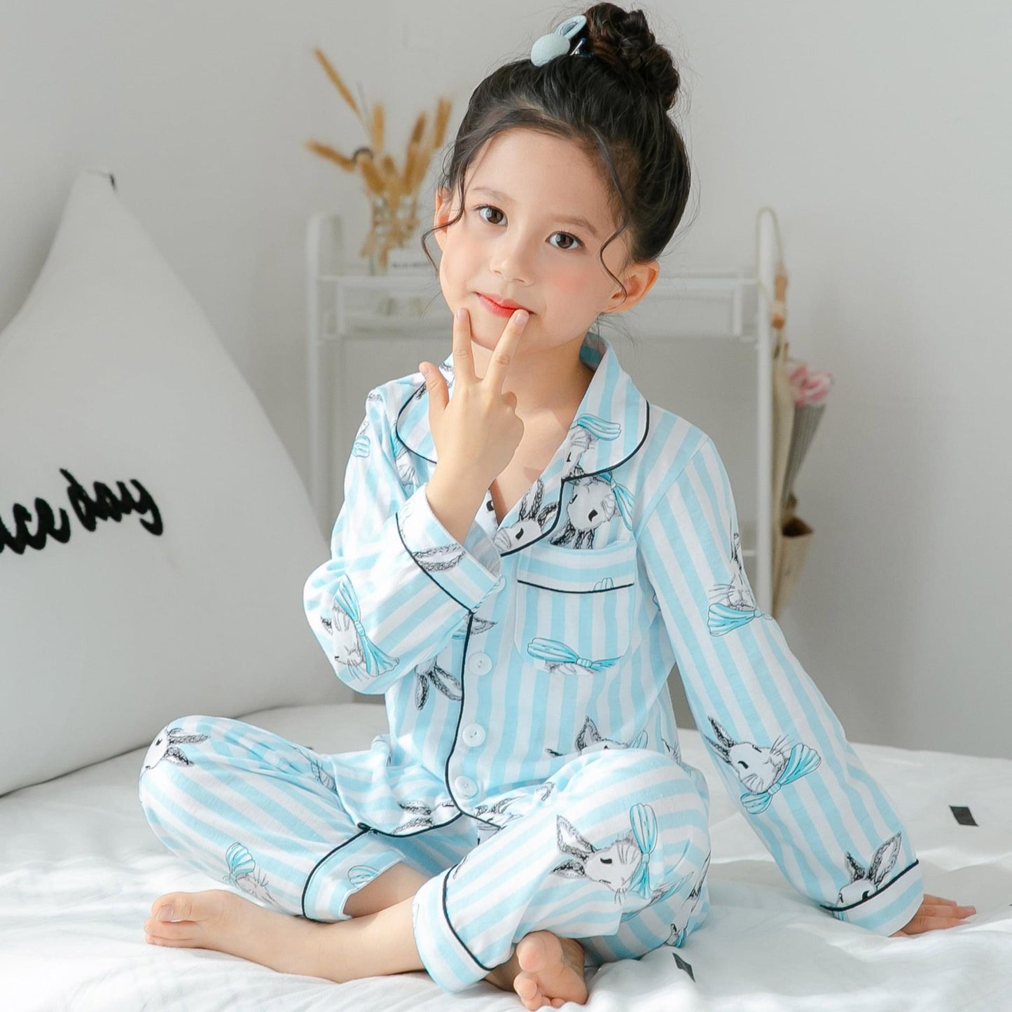 Cotton Striped Pajamas for Kids