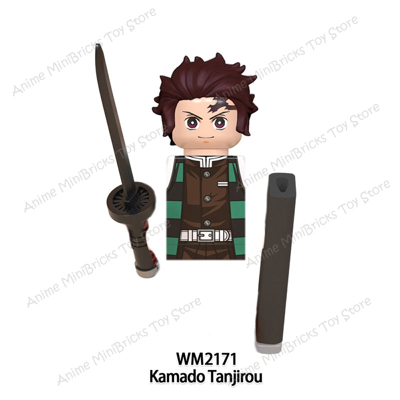 Demon Slayer Anime Series Mugen Train WM6116 Tanjirou Nezuko Giyuu Kyoujurou Figures Heads Building Blocks Creative Toys For Kid - YourStore